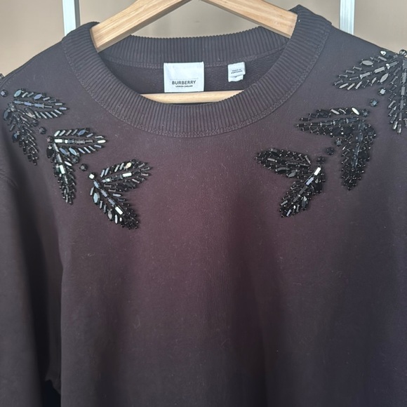 Rare Burberry crystal embellished sweatshirt.